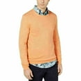 thumbnail image 1 of Tasso Elba Mens Sweater Small Crewneck Ribbed-Trim Solid   Orange S, 1 of 2