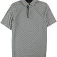 thumbnail image 1 of Tasso Elba Mens Textured Diamond Polo Shirt, Grey, Small, 1 of 1