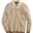 thumbnail image 1 of Tasso Elba Mens Textured Knit Pullover Sweater, Beige, Medium, 1 of 1