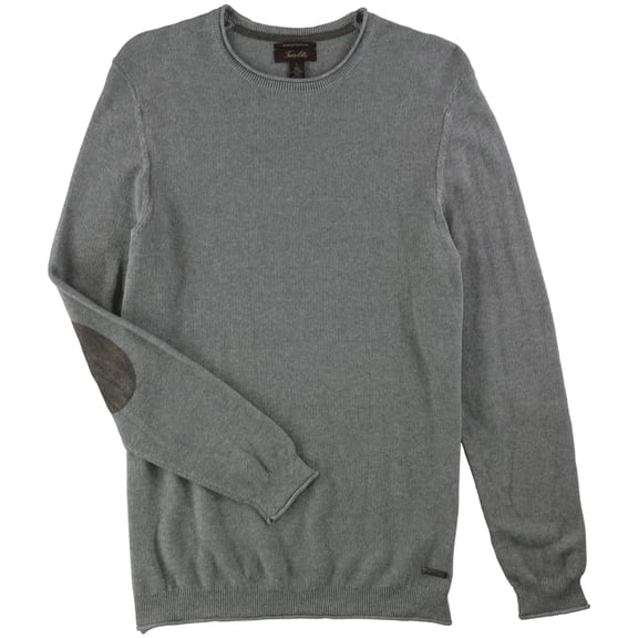 Tasso Elba Mens Textured Pullover Knit Sweater, Grey, XX-Large