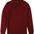 thumbnail image 1 of Tasso Elba Mens Textured Shawl-Collar Pullover Sweater, Red, Small, 1 of 2