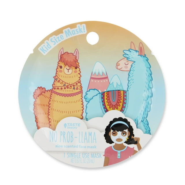 Taste Beauty No Probllama Aloe Scented KidSize Face Sheet Mask for