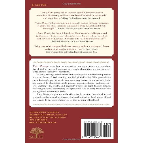 Pre-Owned Taste, Memory: Forgotten Foods, Lost Flavors, and Why They Matter (Paperback) 1603584404 9781603584401
