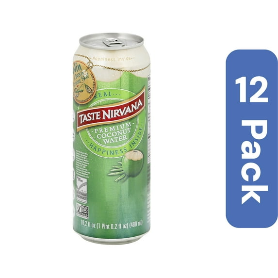 Taste Nirvana Coconut Water Can 16.2 fl oz (Pack Of 12)
