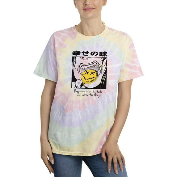 Taste Of Happiness Manga Style Tie Dye Spiral Women -Image by Shutterstock, Female Medium