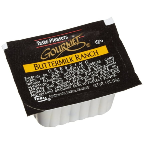 Taste Pleasers Gourmet Buttermilk Ranch Single Serve Dressing, 1 oz - Case of 100