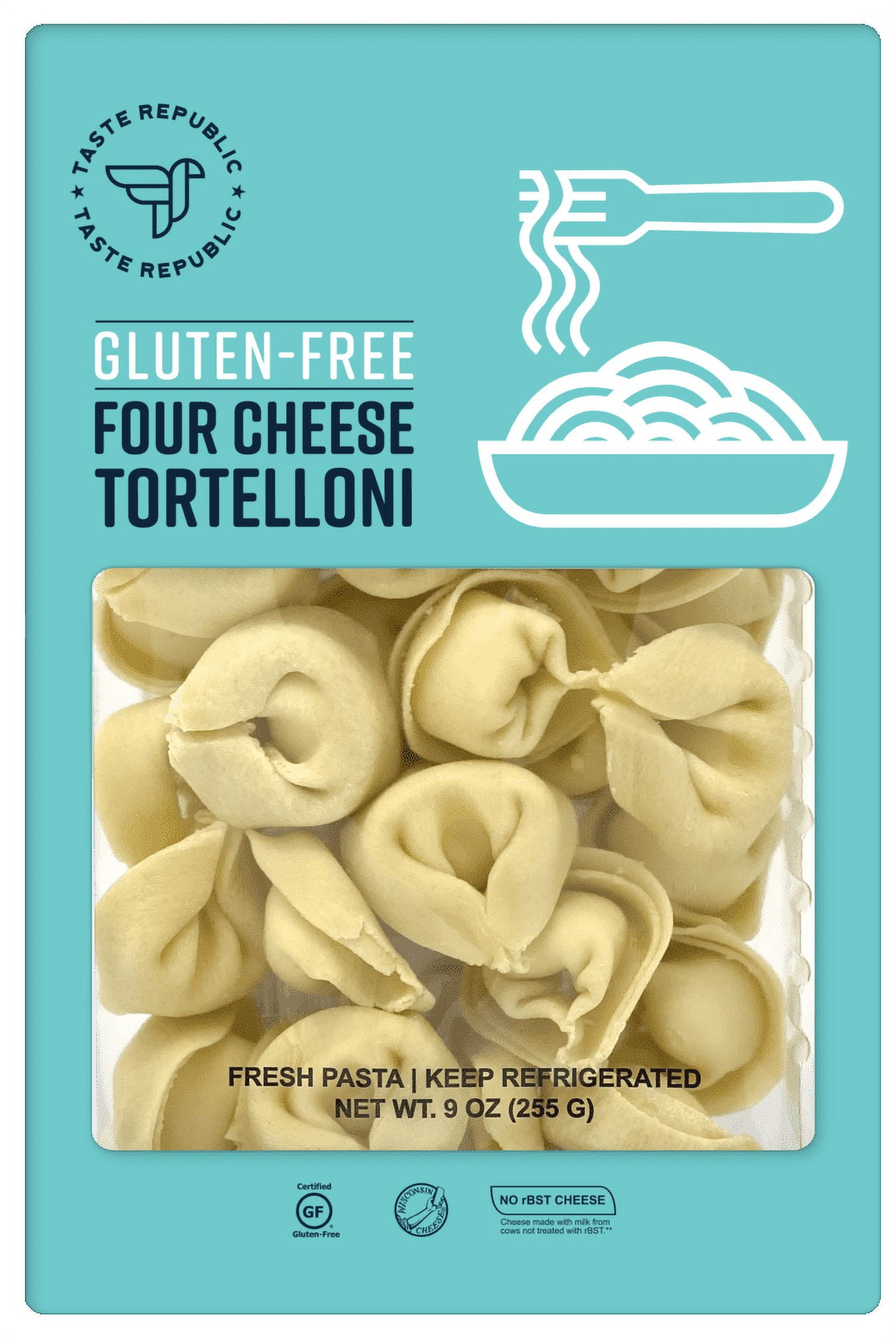 Taste Republic Fresh Gluten Free 4Cheese Tortelloni, 9 oz