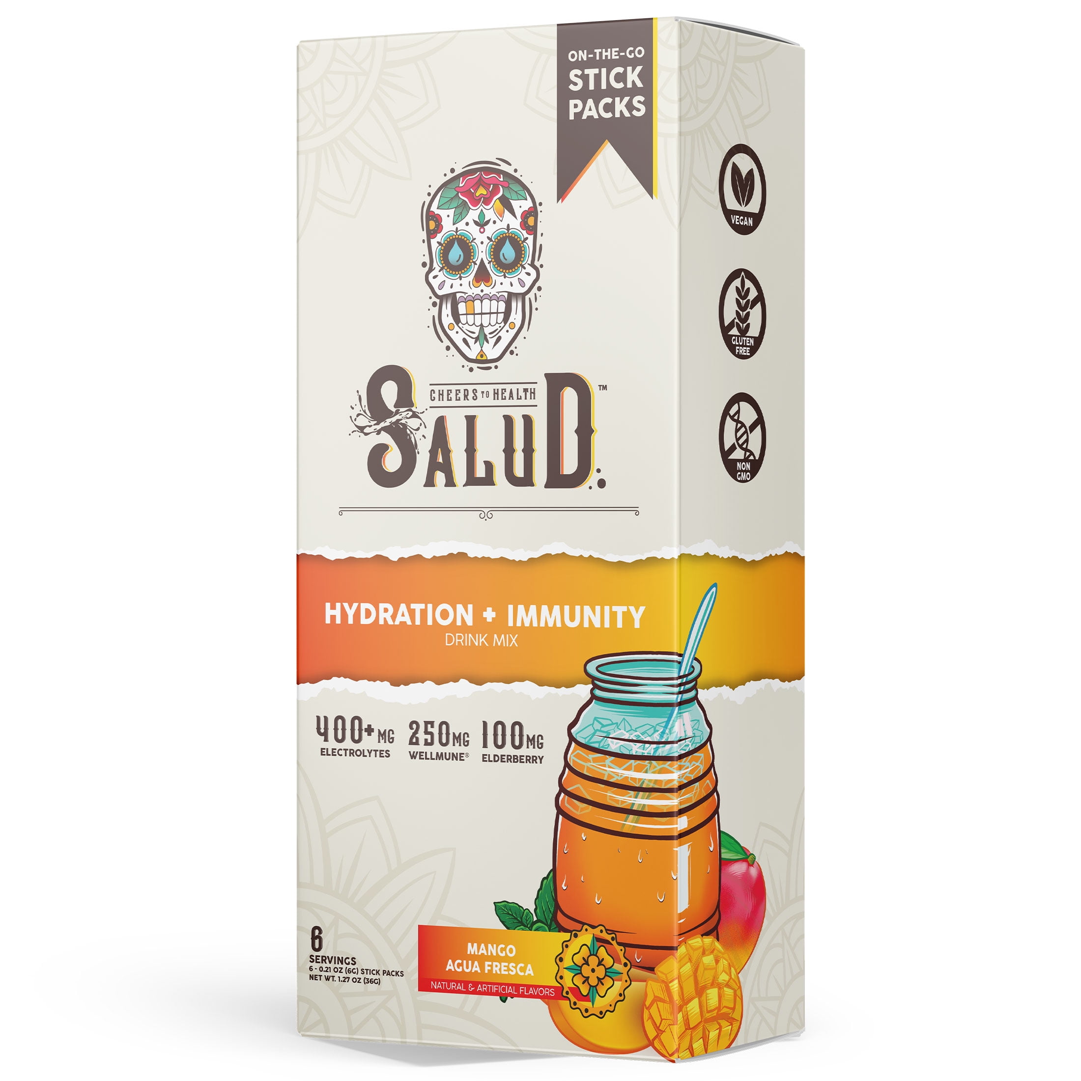 Taste Salud, Hydration + Immunity Drink Mix, Mango, 1.27 oz - Walmart.com