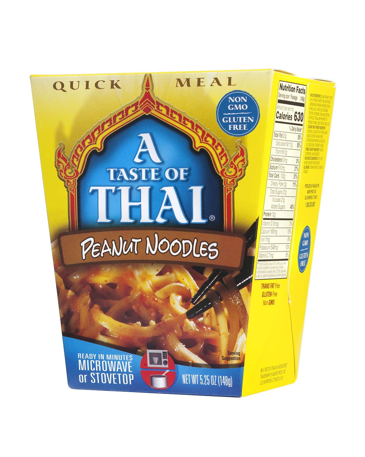 A Taste of Thai Peanut Noodles Quick Meal, 5.25-Ounce Boxes (Pack of 6)
