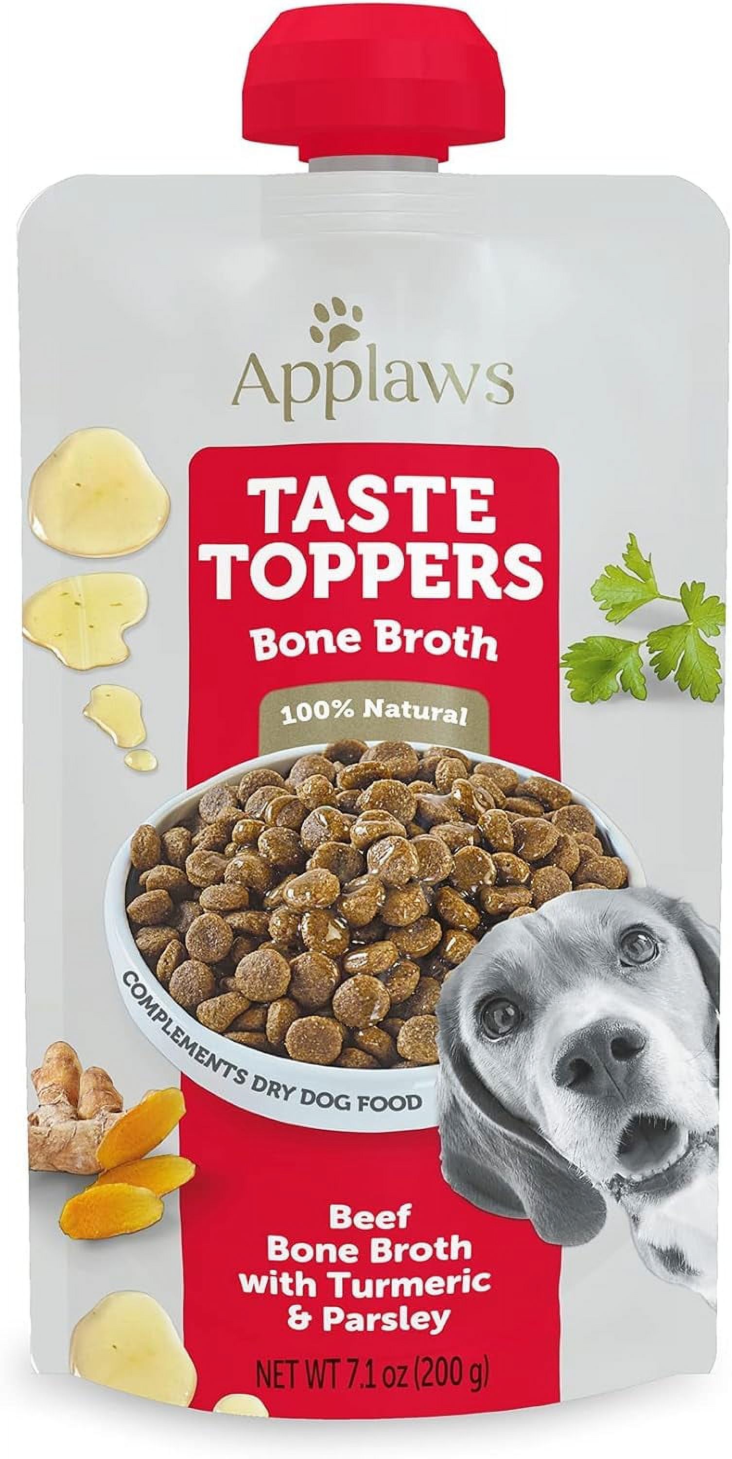 Taste Toppers, Bone Broth for Dogs, Natural Dog Food Topper, 6 Count