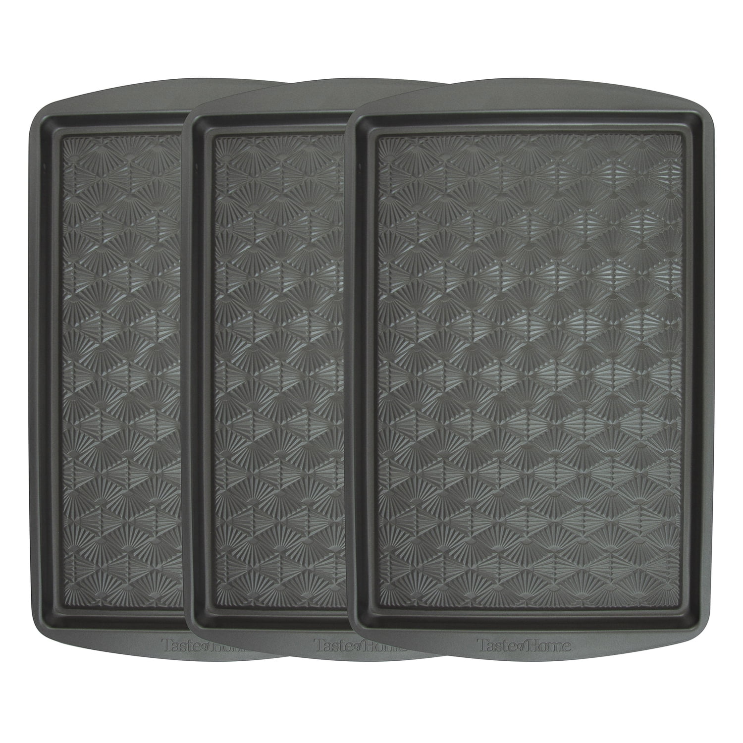 Ash Gray Non-Stick Aluminum 3-Piece Baking Sheet Set