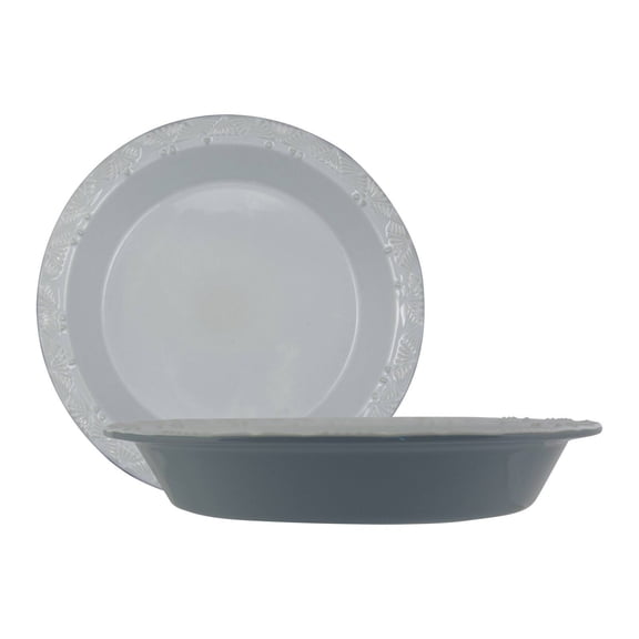 Taste of Home Set of 2 - 9 x 1.5 inch Stoneware Pie Plate