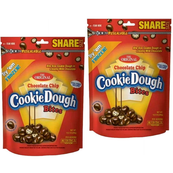 Taste of Nature Chocolate Chip Covered Cookie Dough Bites, 2-Pack 10.5 oz. Bag