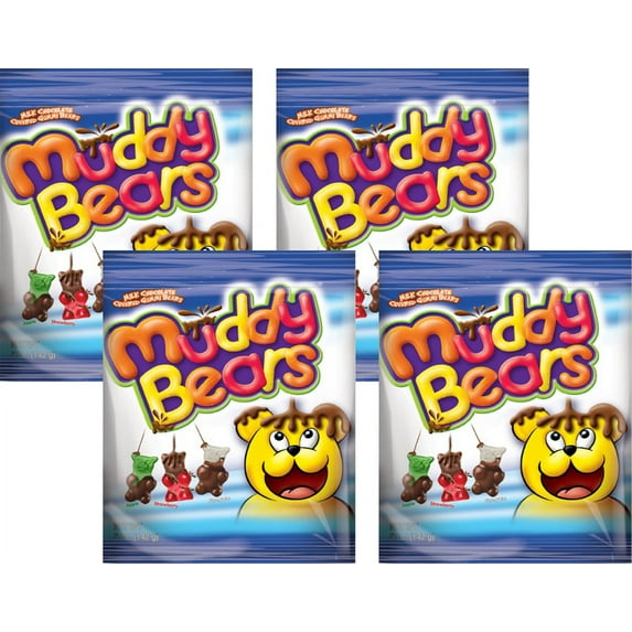 Taste of Nature Muddy Bears Chocolate Covered Gummy Bears, 4-Pack 10.5 oz. Bag