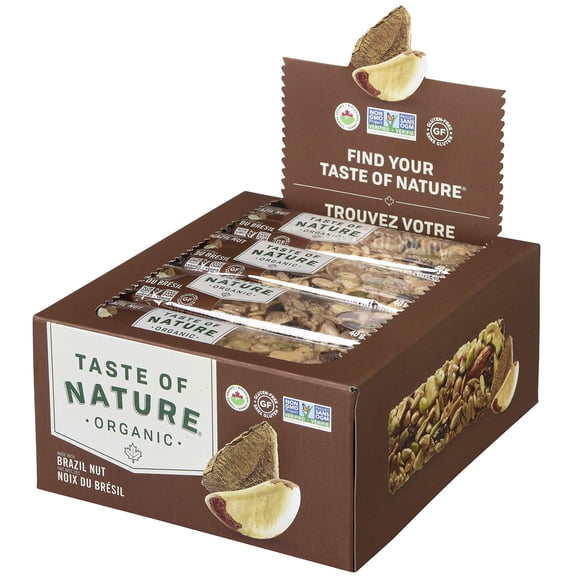 Taste of Nature Organic Peanut Bar - Healthy, Gluten Free, Non GMO, Vegan Bars with Mixed Nuts, Fruits and Seeds - 16-Count Pack