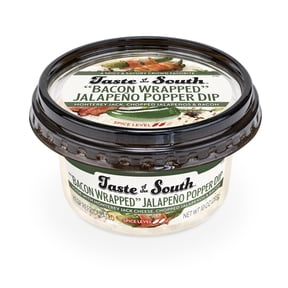 Taste of the South Jalapeno Popper with Bacon Dip, 10 oz (Refrigerated, Tub, Spread)
