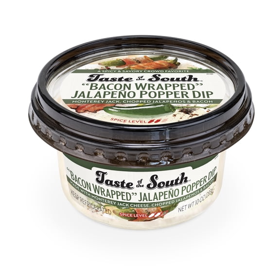 Taste of the South Jalapeno Popper with Bacon Dip, 10 oz (Refrigerated, Tub, Spread)