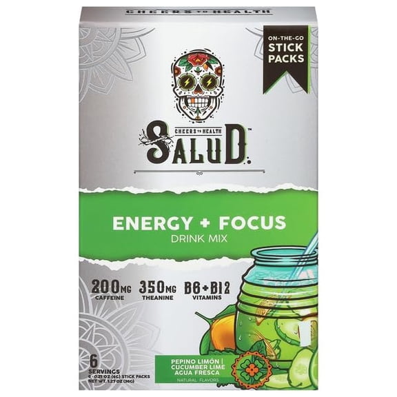 Taste salud - Cucumber Lime Energy and Focus Drink Mix - 1.27 Fl, Case of 12