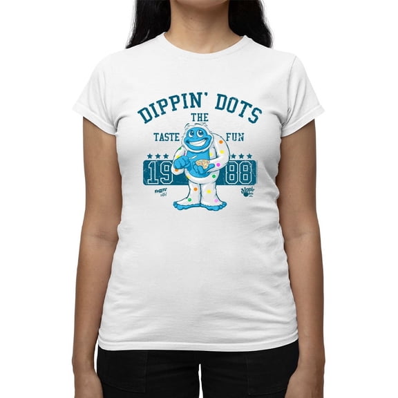 Taste the Fun Frozeti Dippin' Dots Retro Yeti Graphic Women's T-shirt