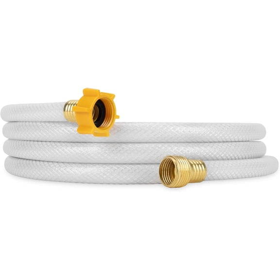 TastePURE 10-Ft Water Hose - RV Drinking Water Hose Contains No Lead, No BPA & No Phthalate - Features Diamond-Hatch Reinforced PVC Design - 1/2 Inside Diameter, Made in the USA (22743)