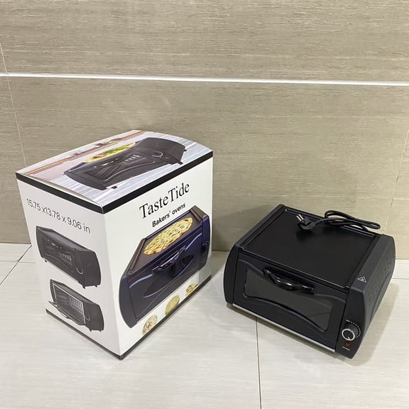 TasteTide Bakers' ovens,Indoor Pizza Oven - Makes 12 Inch Pizzas in Minutes, Heats up to 800F - Countertop Electric Pizza Maker with 5 Touchscreen Presets - Stainless Black