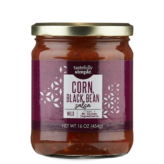 Tastefully Simple Corn, Black Bean Salsa, 16 Ounce