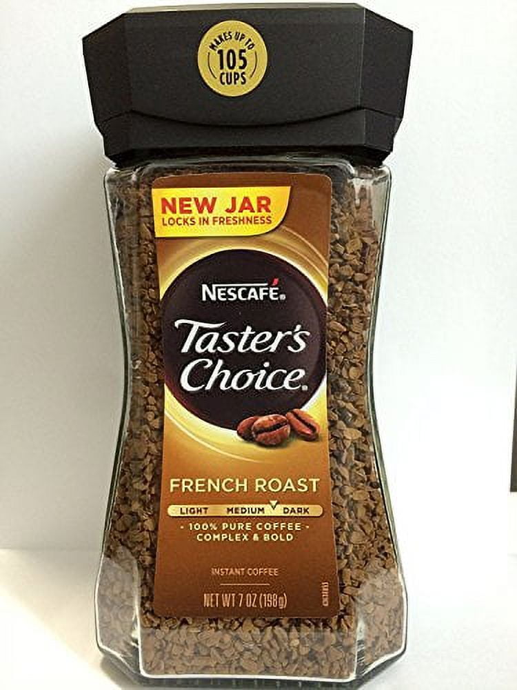 Tasters Choice French Roast Coffee, New Jar, 2 Bottles X 7 Canister
