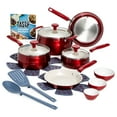 thumbnail interactive-video image 1 of Tasty 16pc Cookware Set Red, 1 of 10