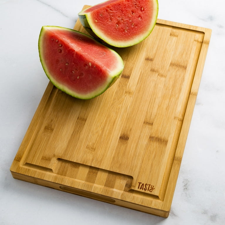 Tasty 18”x12” Bamboo Serving and Cutting Board