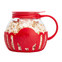 Tasty 3QT Family Size Microwave Popcorn Popper, Dishwasher Safe, Red