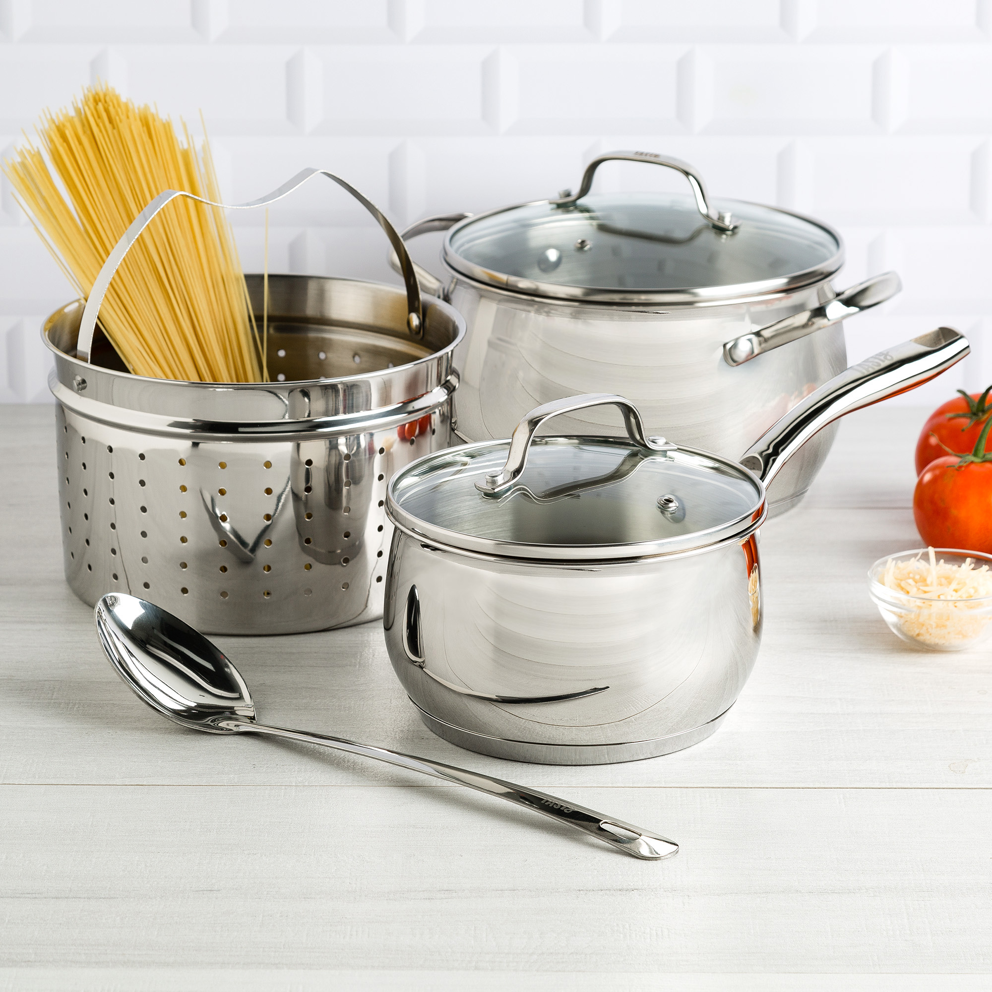 Tasty 6 Piece Premium Stainless Steel Cookware Set - image 1 of 9