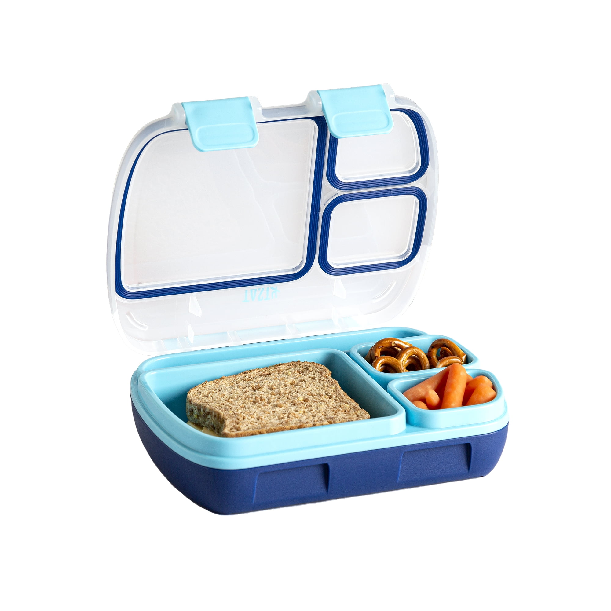 Tasty Bento Box, Lunch Box for Kids and Removable Tray and Handle, Blue - Walmart.com