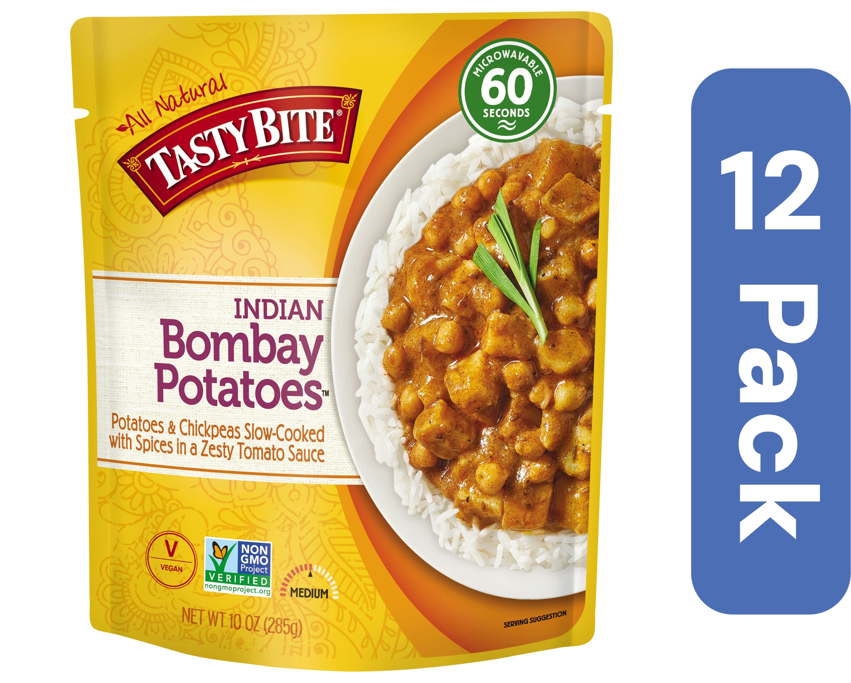 Tasty Bite Bombay Potatoes Entree 10 oz (Pack Of 12)