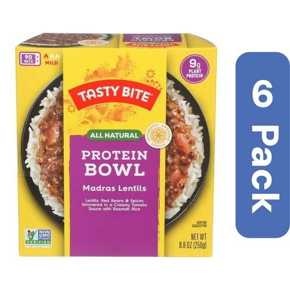 Tasty Bite Bowl Mother's Lentils Protein 8.8 oz (Pack of 6)