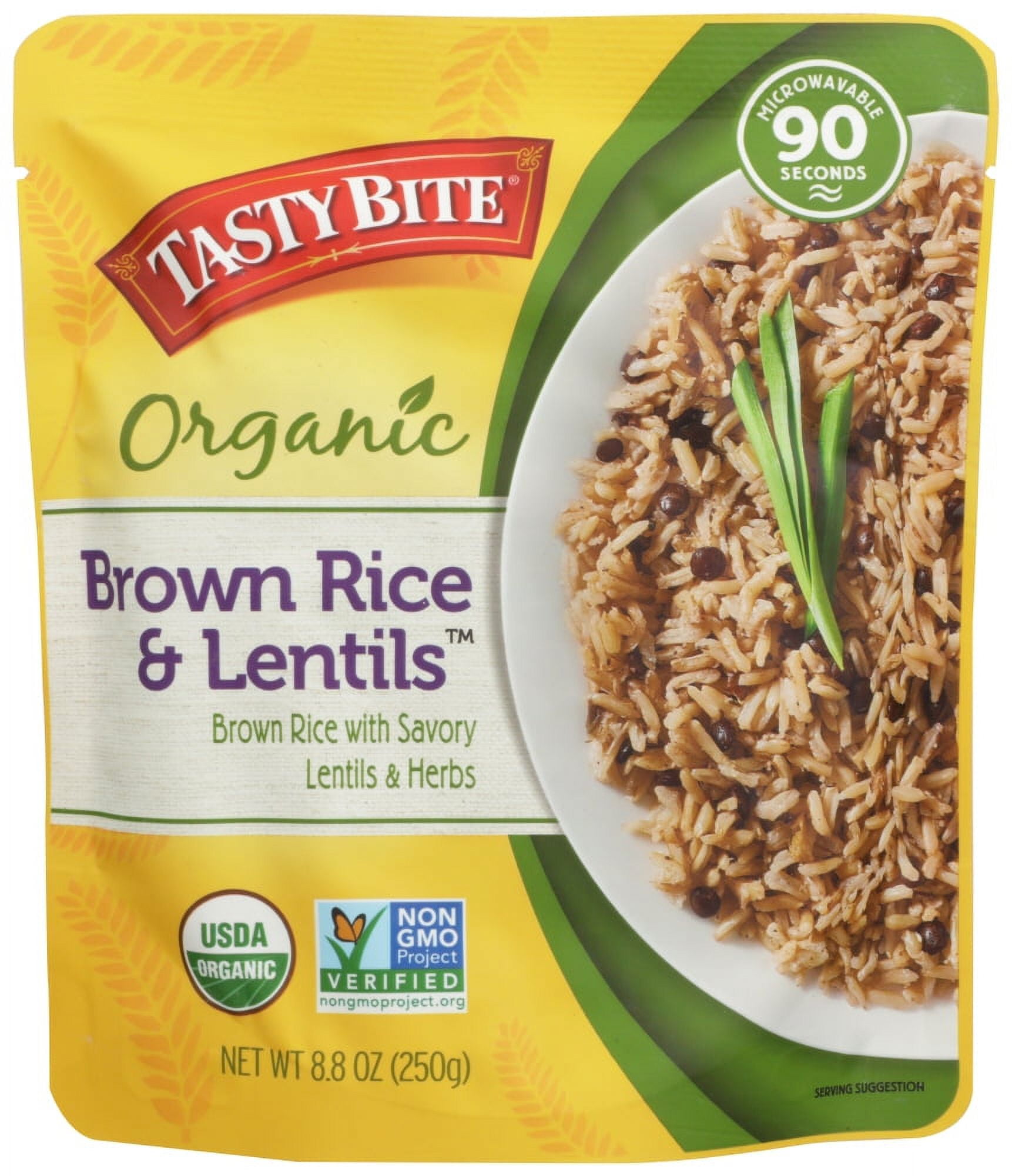 Tasty Bite Brown Rice and Lentils, 8.8 Ounce -- 6 per case.