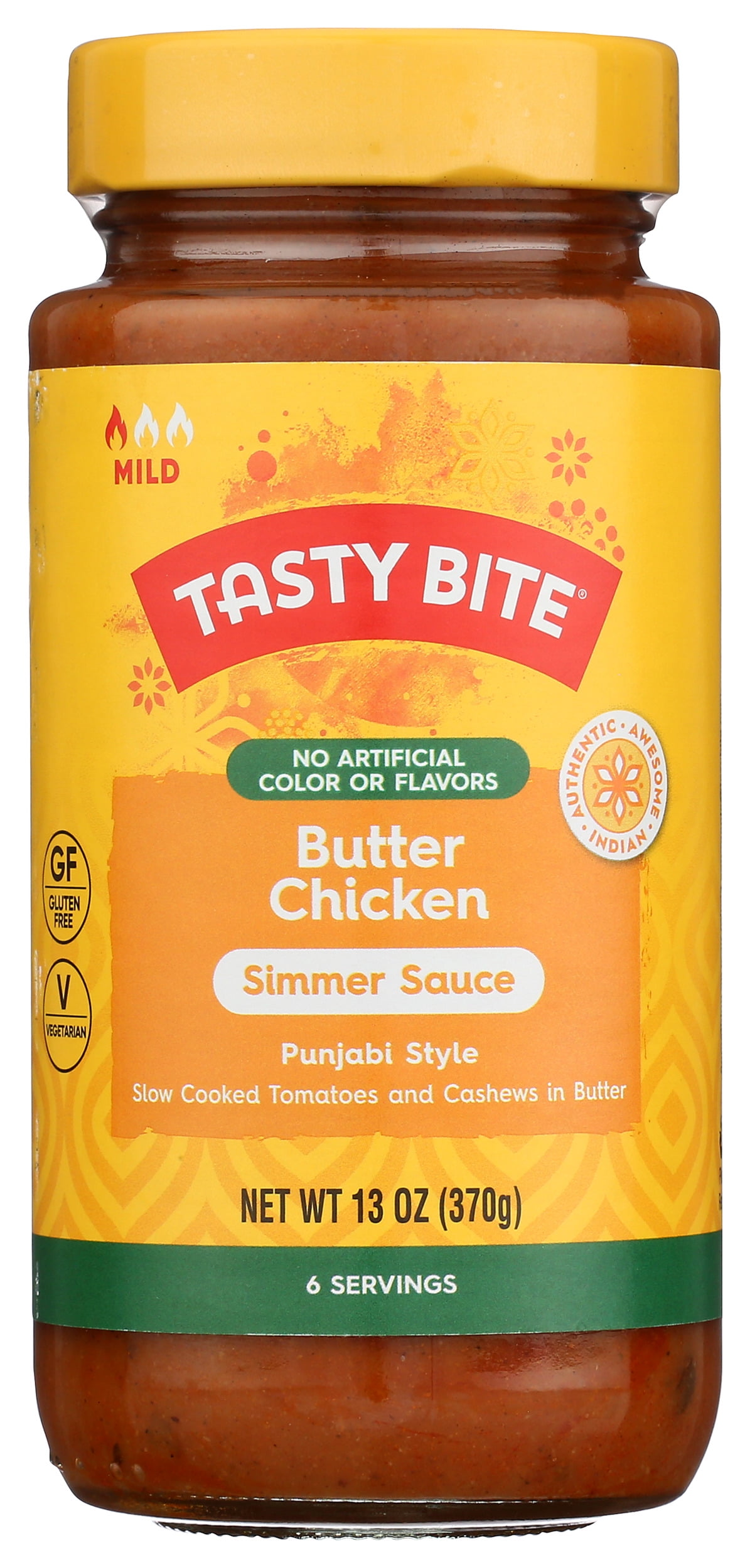 Tasty Bite Butter Chicken Simmer Sauce 13 Ounce, Pack Of 6