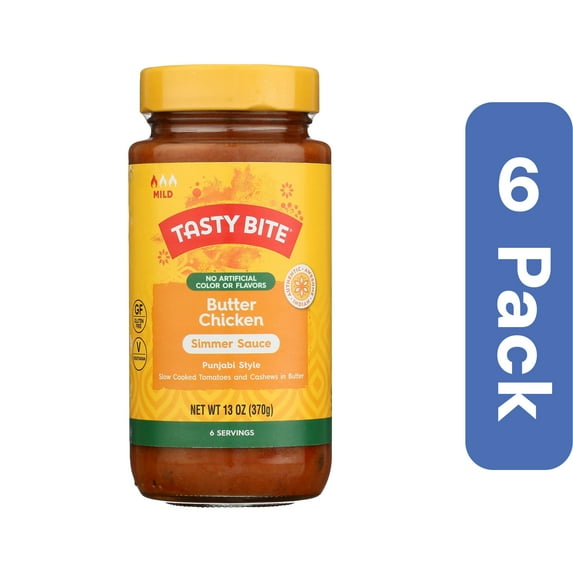 Tasty Bite Butter Chicken Simmer Sauce 13 oz (Pack of 6)