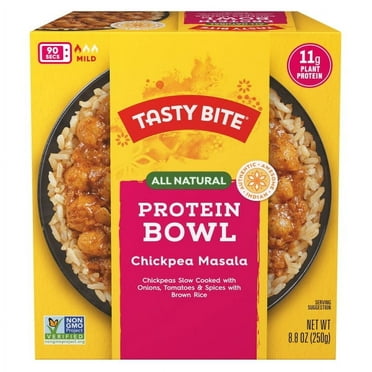 Tasty Bite Chickpea Masala Protein Bowl, All Natural Shelf-Stable, 8.8 oz