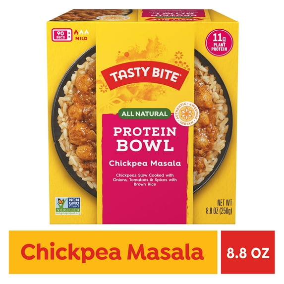 Tasty Bite Indian Style Chickpeas & Rice Bowl 8.8oz - Chickpeas and rice bowl