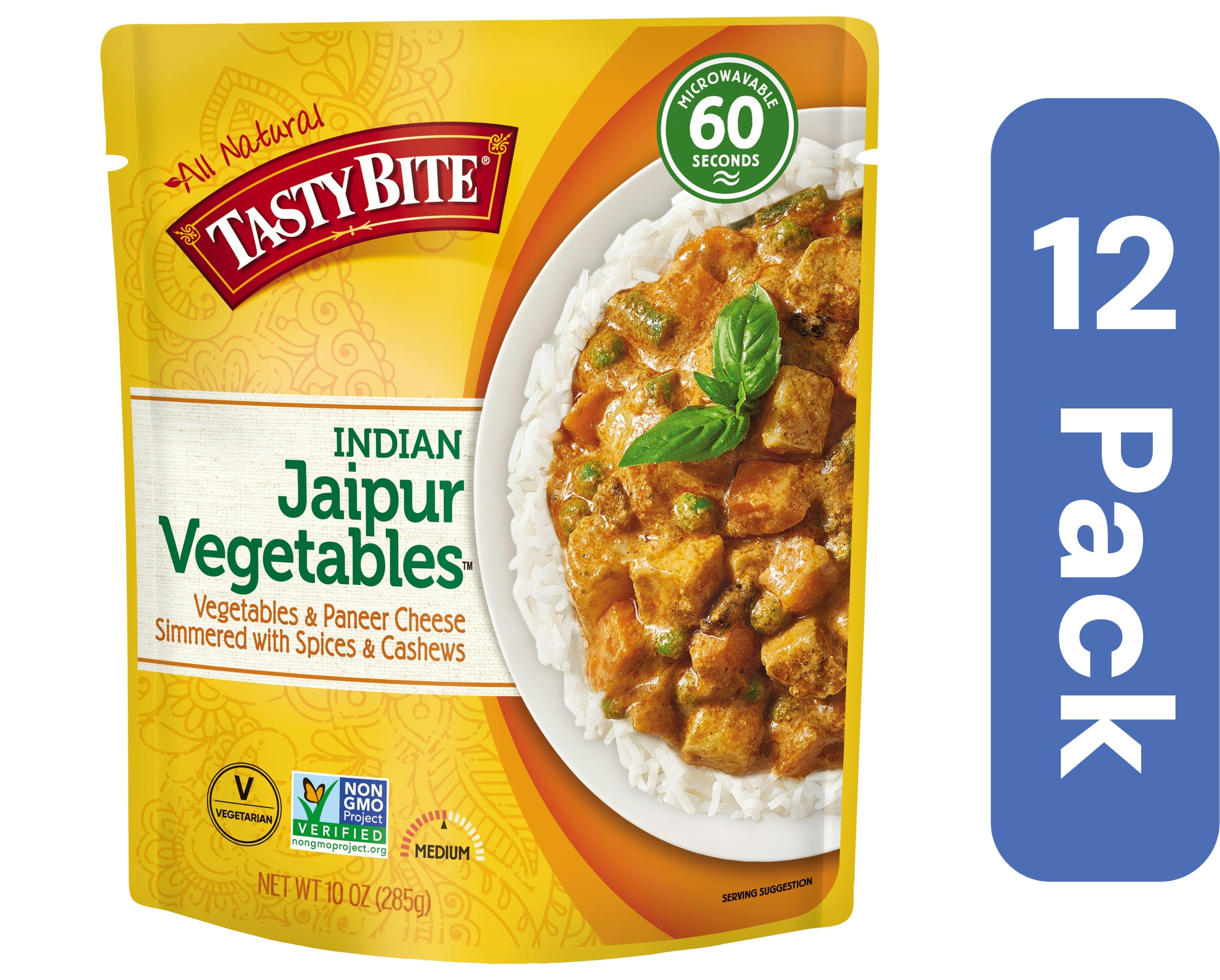 Tasty Bite Entree Jaipur Vegetable 10 oz (Pack of 12)
