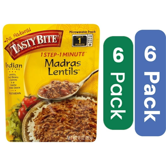 Tasty Bite Entree Madras Lentils 10 oz (Pack Of 6)