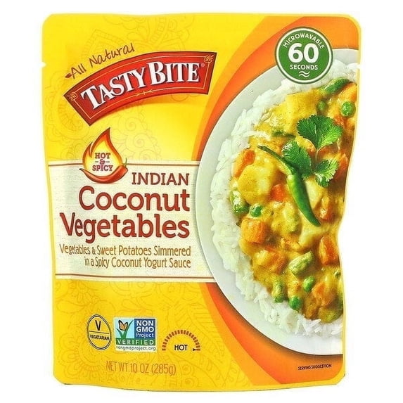 Tasty Bite, Indian Coconut Vegetables, Hot & Spicy, 10 oz (285 g) Pack of 2