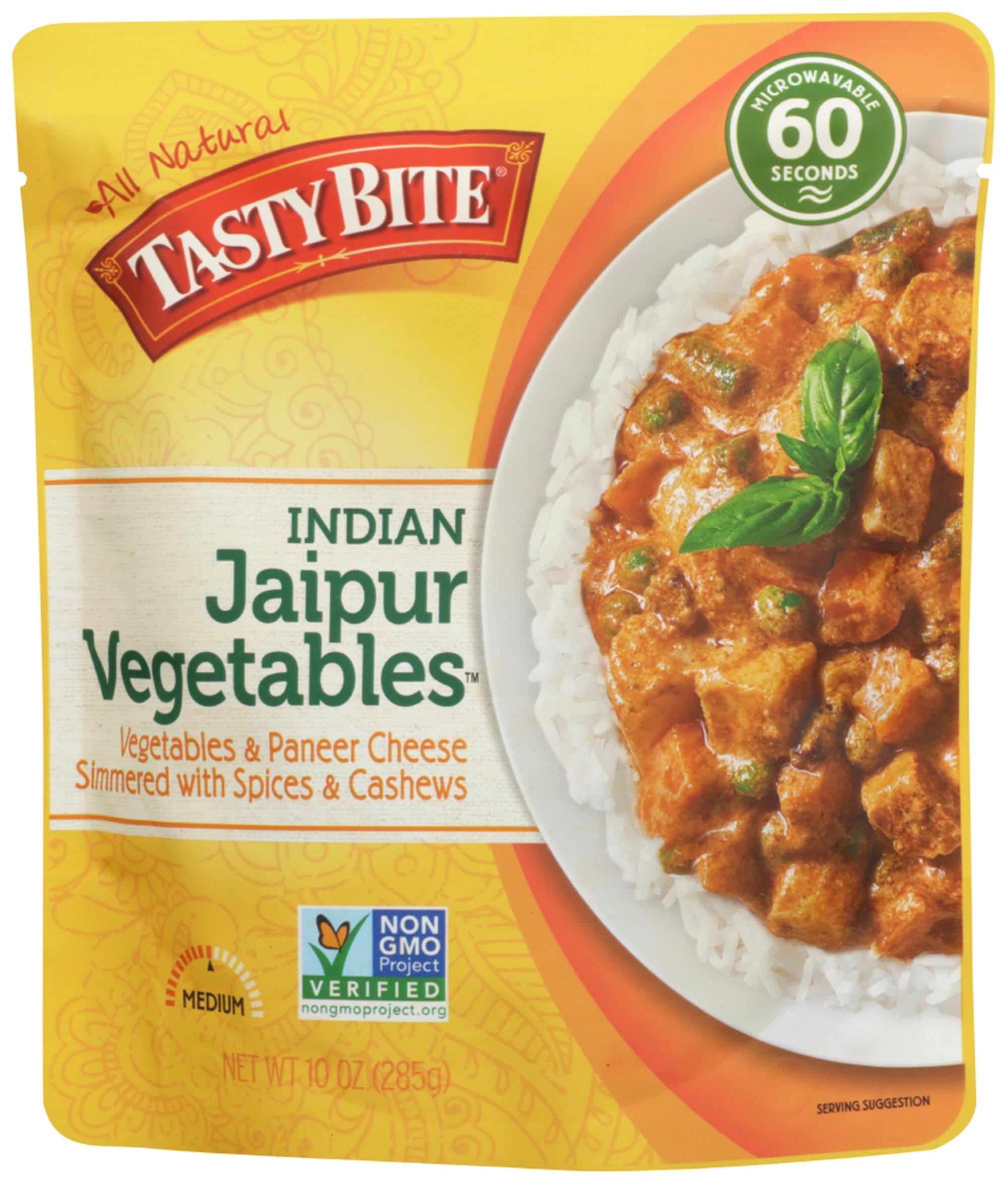 Tasty Bite Jaipur Vegetables, Indian Entree, 10 Oz, Pack of 6