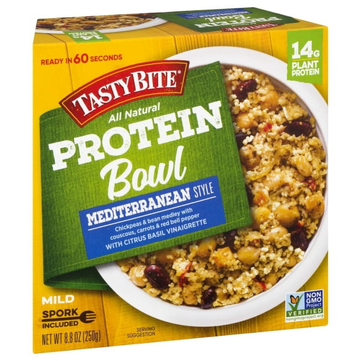 Tasty Bite Mediterranean Protein Bowl, 8.8oz Pack Of 6
