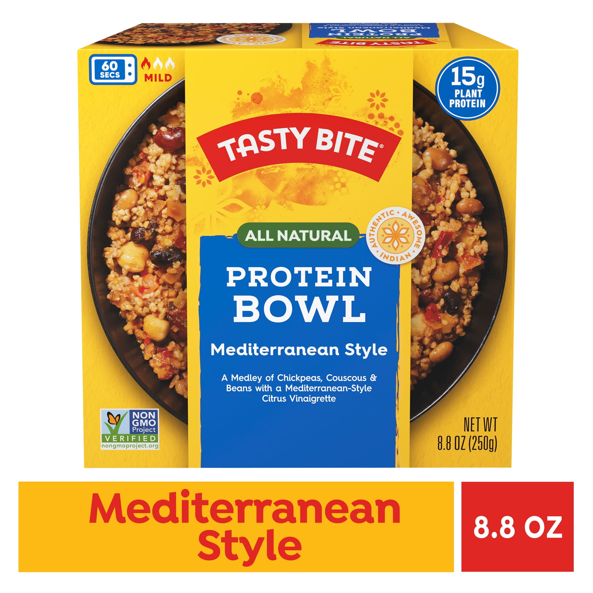 Tasty Bite Mediterranean Protein Bowl 8.8oz - Mediterranean-inspired protein bowl