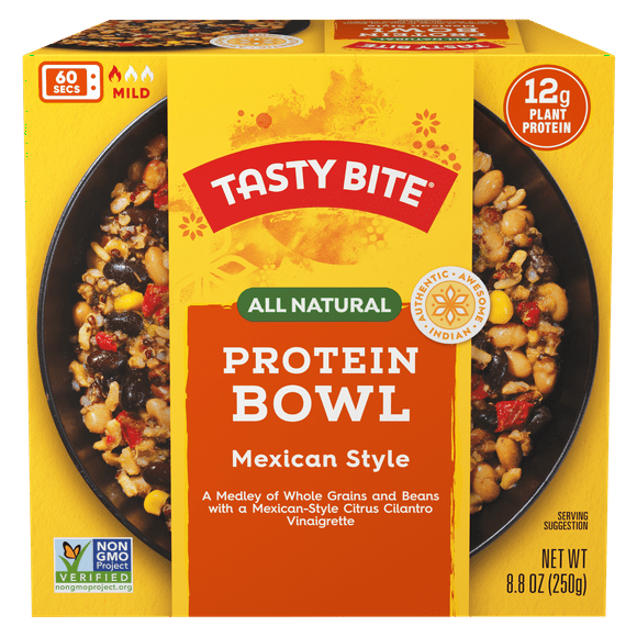 Tasty Bite Mexican Style Protein Bowl, Plant Based All Natural Shelf-Stable, 8.8 oz