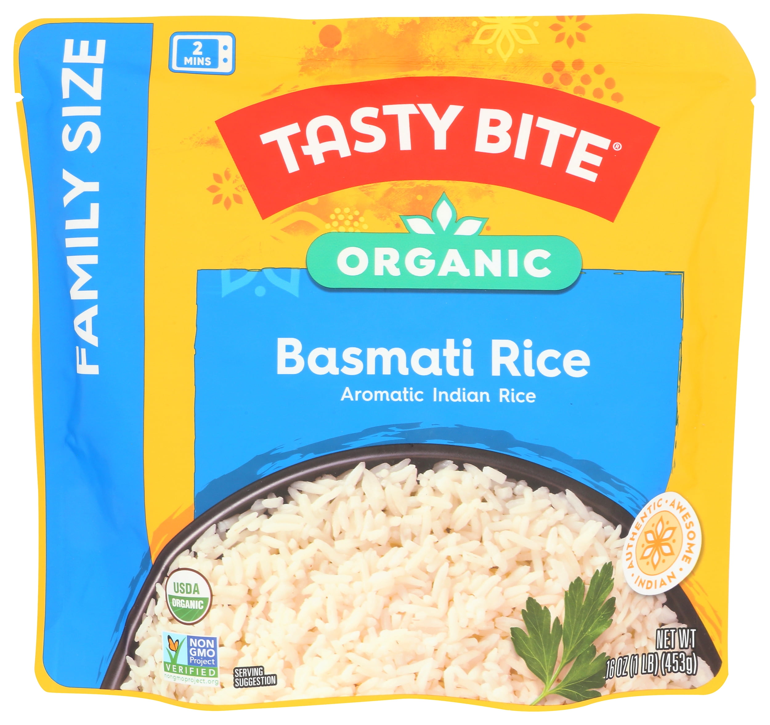 Tasty Bite Organic Basmati Rice Family Size 16 Ounce, Pack Of 6