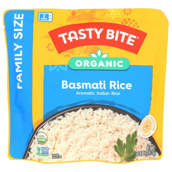 Tasty Bite Organic Basmati Rice Family Size 16 Ounce, Pack Of 6