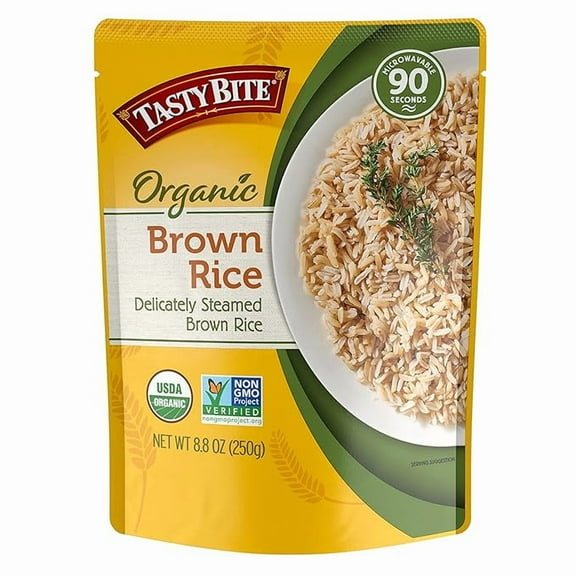 Tasty Bite Organic Brown Rice, 8.8 Ounce, Ready to Eat, Microwavable, Vegan, Gluten-Free (Pack of 2)