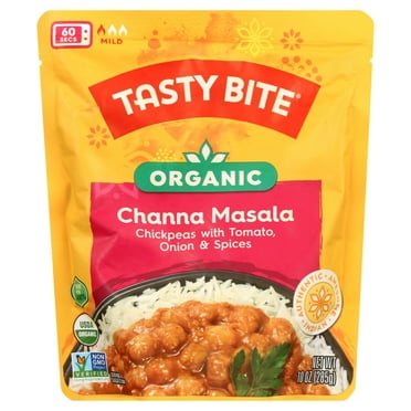Tasty Bite Organic Channa Masala, Ready to Eat, Regular Size, Microwavable Pouch, Vegan, 10 oz